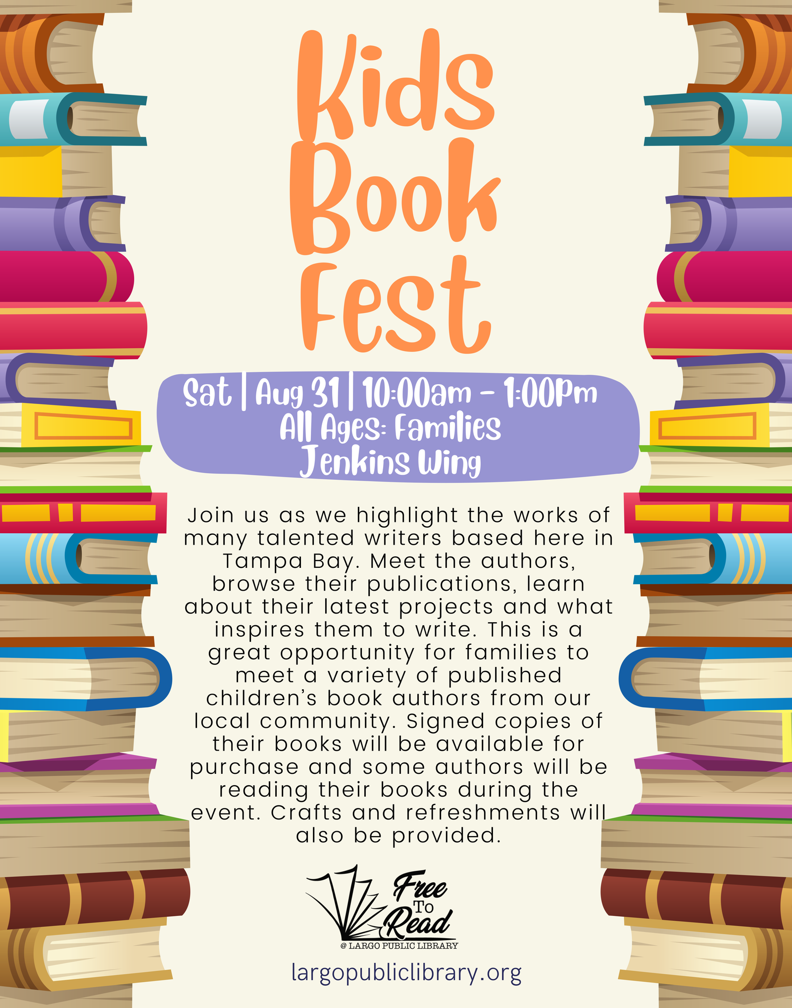 Largo Public Library's inaugural Kids Book Fest event on August 31, 2024.