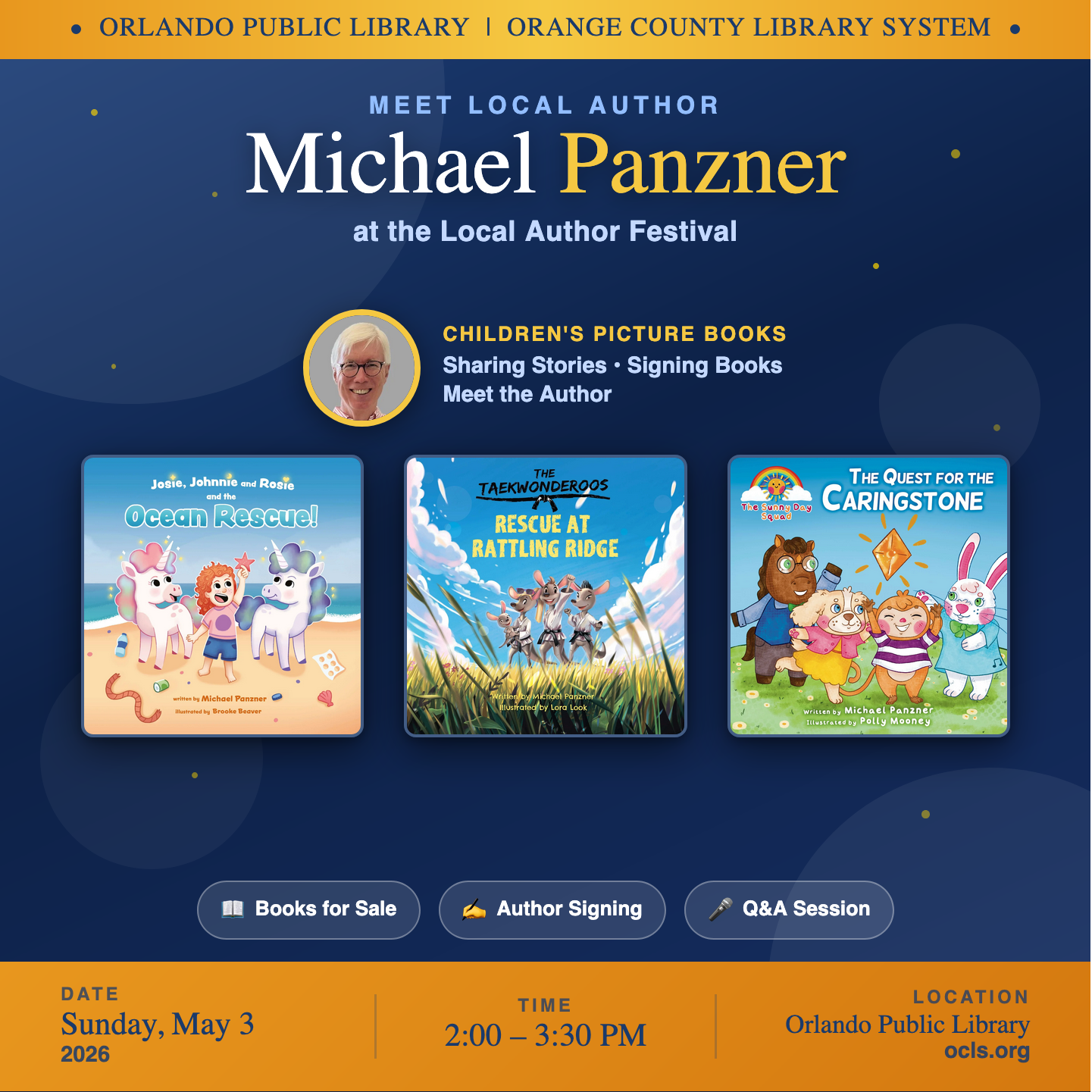 Michael Panzner: Orlando Public Library Local Author Festival on May 3